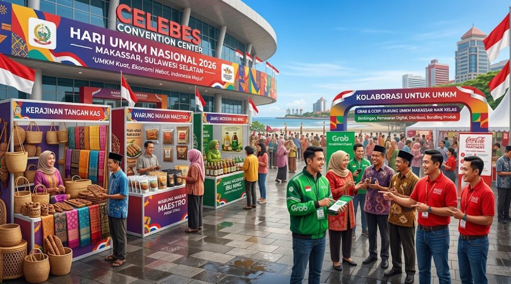 Makassar Buka Festival Hari UMKM Nasional 2026: Kolaborasi Grab & CCEP Dorong Ekonomi Digital Lokal