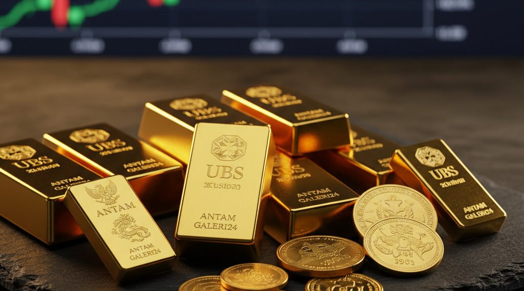 Harga Emas di Pegadaian Melonjak: Antam, UBS, dan Galeri24 Kompak Naik Hari Ini