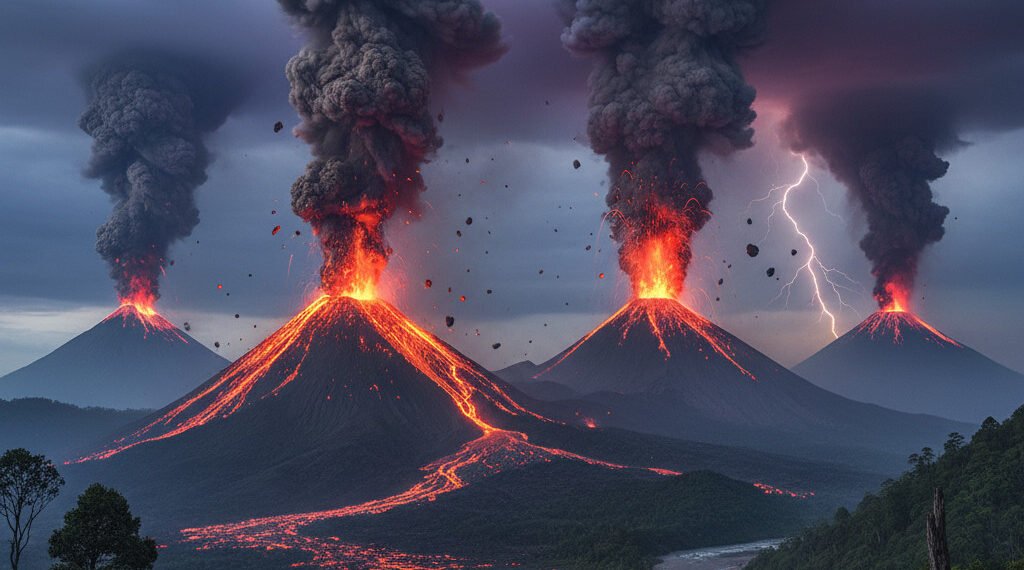 Indonesia Bergemuruh: Empat Gunung Api Erupsi Serentak, Begini Dampaknya