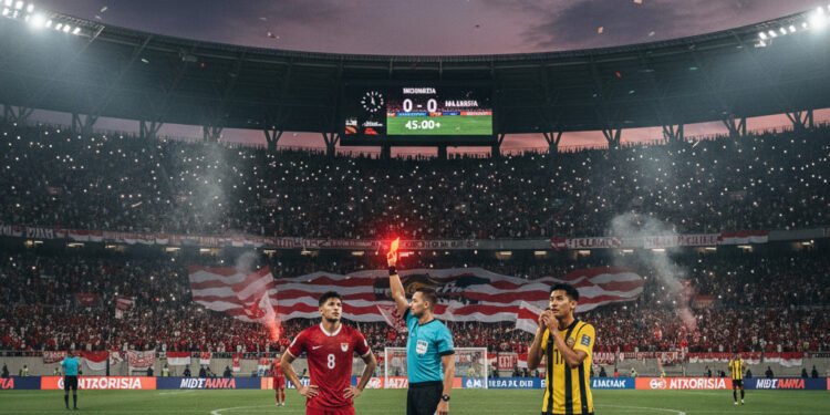 Indonesia vs Malaysia 0-0 di GBK: Drama Kartu Merah Thom Haye, Garuda Bertahan Sengit dengan 10 Pemain Indonesia vs Malaysia 0-0 di GBK: Drama Kartu Merah Thom Haye, Garuda Bertahan Sengit dengan 10 Pemain - Featured