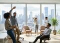 Layanan Darurat Medis 119 Kini Terintegrasi dengan SATUSEHAT Mobile A diverse group of office workers taking a break, emphasizing the importance of mental health and well-being in the workplace.