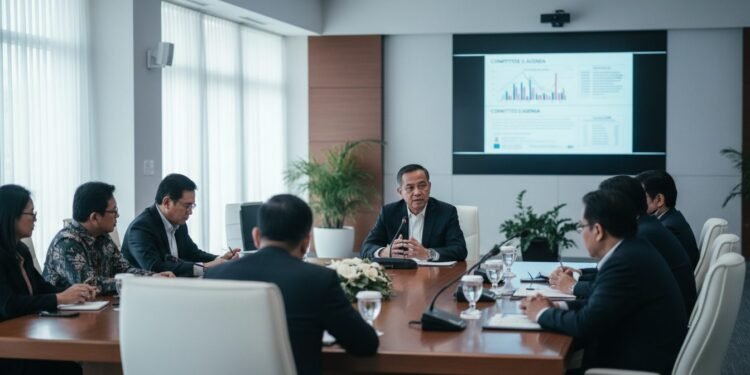 Komisi X DPR: Indonesia Belum Memiliki Regulasi Penyetaraan Ijazah LN, Risiko Hukum Menjelang Foto jurnalistik profesional menampilkan pertemuan di ruang komisi X DPR, dengan anggota komisi duduk di sekitar meja rapat, terlihat serius dalam diskusi. Anggota komisi MA. Untung berada di tengah-t