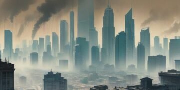 Riset dari BMKG menunjukkan sebaran asap akibat kebakaran hutan dan lahan (Karhutla) sampai ke Jakarta, menghantam kawasan Merdeka. Haze yang tebal mengaburkan kota, hanya menampilkan sedikit kehidupa