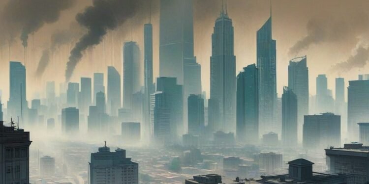 Riset dari BMKG menunjukkan sebaran asap akibat kebakaran hutan dan lahan (Karhutla) sampai ke Jakarta, menghantam kawasan Merdeka. Haze yang tebal mengaburkan kota, hanya menampilkan sedikit kehidupa
