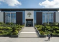 Pesawat ATR 400 Indonesia Air Transport Hilang Kontak di Sulawesi Selatan, Basarnas Makassar Lakukan Pencarian Intensif The image shows the entrance of the Ministry of Environment and Forestry, a modern building with a large logo, tall windows, and a lush garden, symbolizing environmental protection and a determined ap