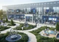 Solana Menuju $500? Prediksi AI Terbaru dan Analisis Pakar Grand opening of the Science Techno Park with a modern glass-fronted building surrounded by green gardens and interactive science exhibits, symbolizing education and innovation in science and technolo