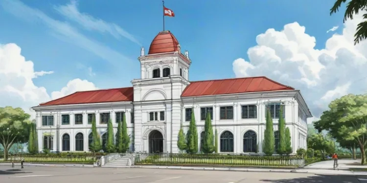 Plt Bupati Gowa Tanggapi Sindiran Gubernur Sulsel Terkait Pandemi Lanskap luar Gedung Setda Gowa yang modern dengan pintu masuk utama yang mencolok dan tiang bendera Indonesia. Bangunan ini memiliki desain kontemporer dengan banyak jendela berukuran besar dan kolom